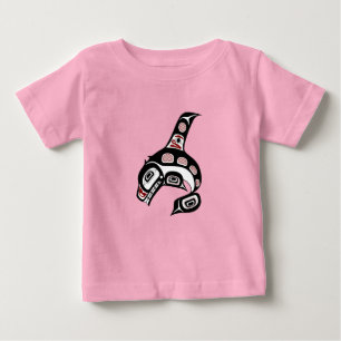 Camiseta De Bebé Orca del noroeste del arte del Haida de la Costa