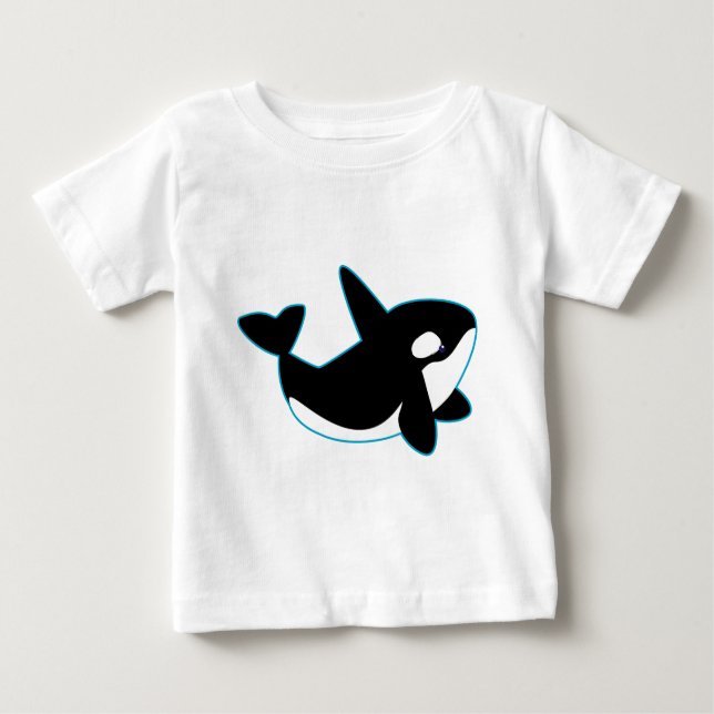 Camiseta De Bebé Orca linda (orca) (Anverso)