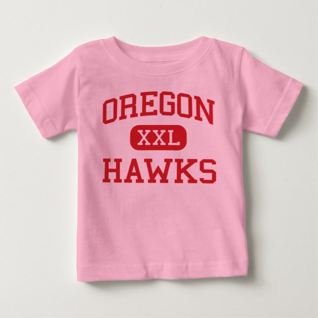 Camiseta De Bebé Oregon - Hawks - Escuela Secundaria - Oregon Illin (Anverso)