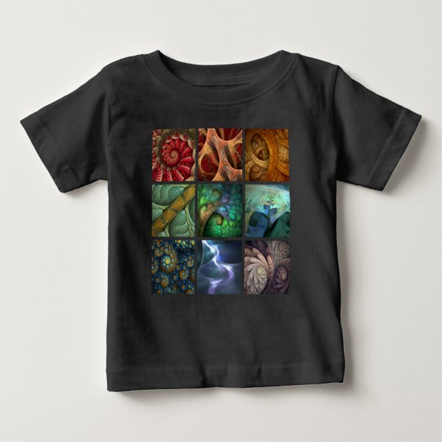 Camiseta De Bebé "Orgaenica" Fractal Polyptych Baby Shirt (Anverso)