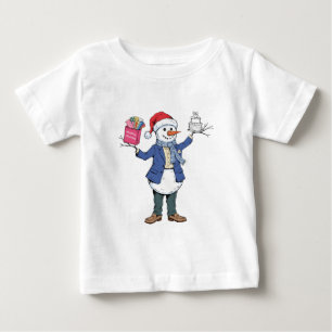 Camiseta De Bebé Organizador de Eventos de Muñeco de Nieve Navidad 