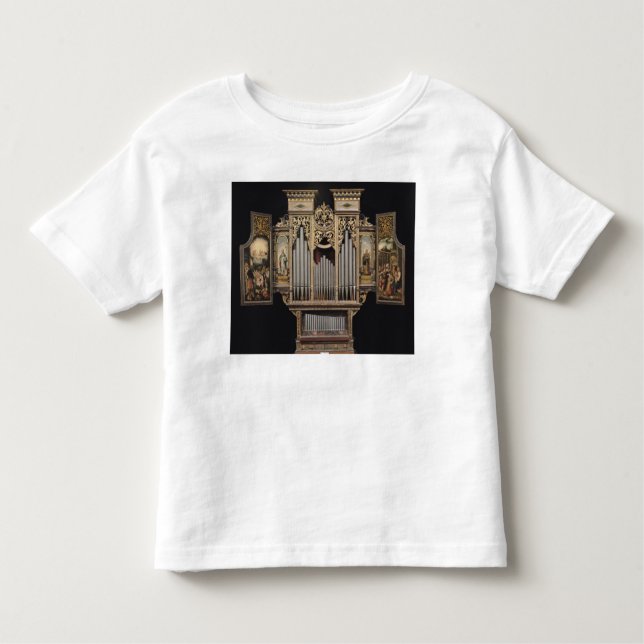 Camiseta De Bebé Órgano de coro con los paneles abiertos (Anverso)
