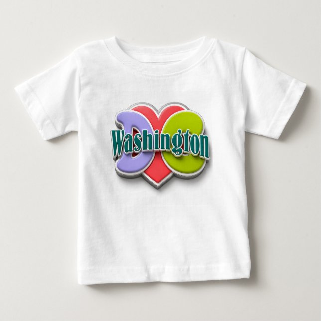 Camiseta De Bebé orgullo de Washington DC (Anverso)