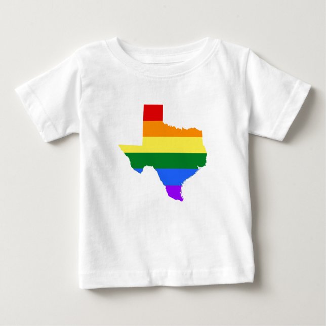 Camiseta De Bebé Orgullo gay| Arcoiris de Texas (Anverso)