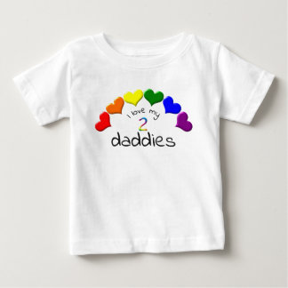 Camiseta De Bebé Orgullo gay, bebé, me encantan mis dos hijos, cora
