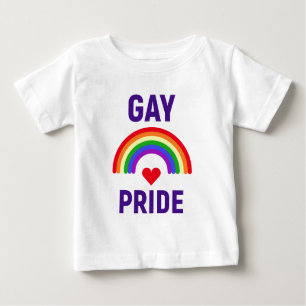 Camiseta De Bebé Orgullo gay Corazón y arco iris