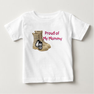 Camiseta De Bebé Orgullosa de mi mami (ejército)