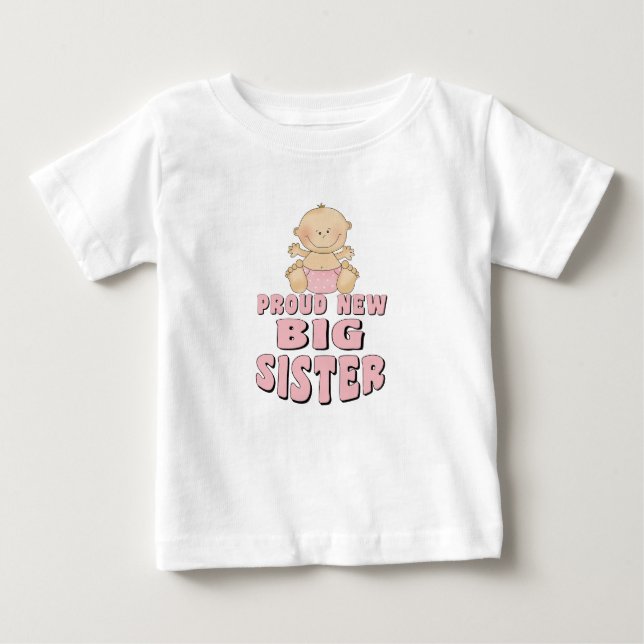 Camiseta De Bebé Orgullosa Nueva Gran Hermana (Anverso)