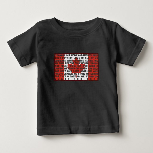 Camiseta De Bebé Orgullosamente canadiense, Verdadero Norte Fuerte  (Anverso)