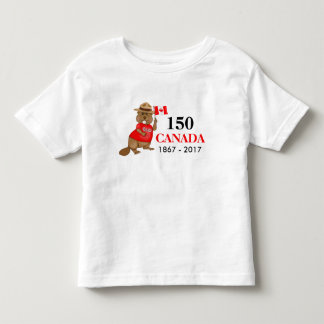 Camiseta De Bebé Orgulloso castor canadiense 150 años