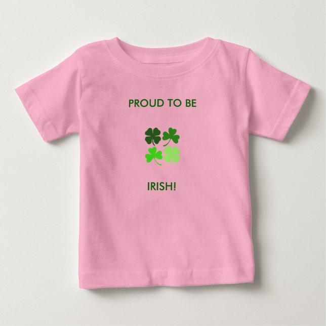 CAMISETA DE BEBÉ ¡ORGULLOSO DE ESTAR, IRLANDÉS! (Anverso)