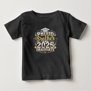 Camiseta De Bebé Orgulloso Hermano De Un Graduado De 2025 Graduació