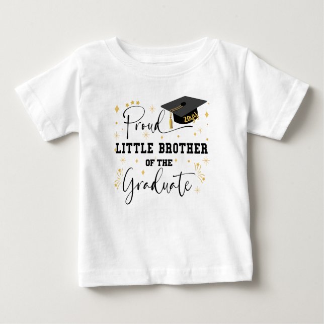 Camiseta De Bebé Orgulloso Hermano Pequeño Del Graduado | Graduació (Anverso)