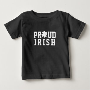 Camiseta De Bebé Orgulloso Irlandés Shamrock Lucky Clover Citando S