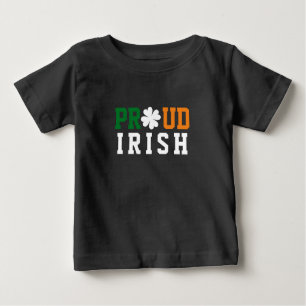 Camiseta De Bebé Orgulloso Irlandés Shamrock Lucky Clover Citando S
