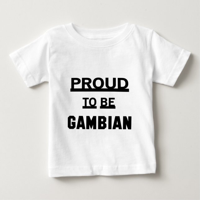 Camiseta De Bebé Orgulloso ser gambiano (Anverso)