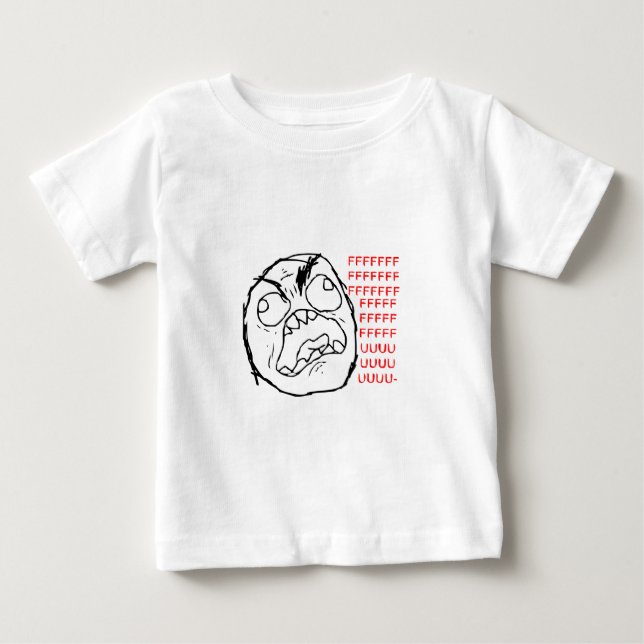 Camiseta De Bebé Original de la cara de la rabia (Anverso)