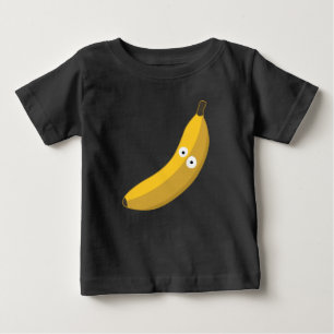 Camiseta De Bebé Original personalizado amarillo banana con ojos