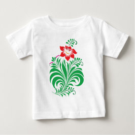 Camiseta De Bebé Ornamental Floral Flower Design – Elegant
