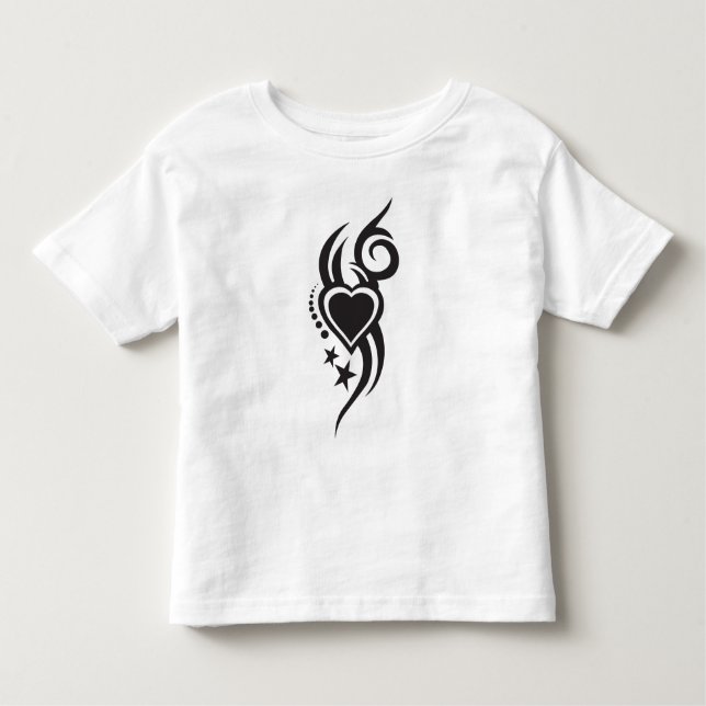 Camiseta De Bebé Ornamental Floral Heart Tattoo  (Anverso)