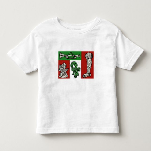 Camiseta De Bebé Ornamentos Vintage de Navidad (Anverso)