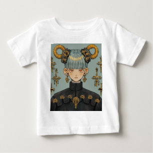 Camiseta De Bebé Ornate Steampunk Fantasy Anime Chica