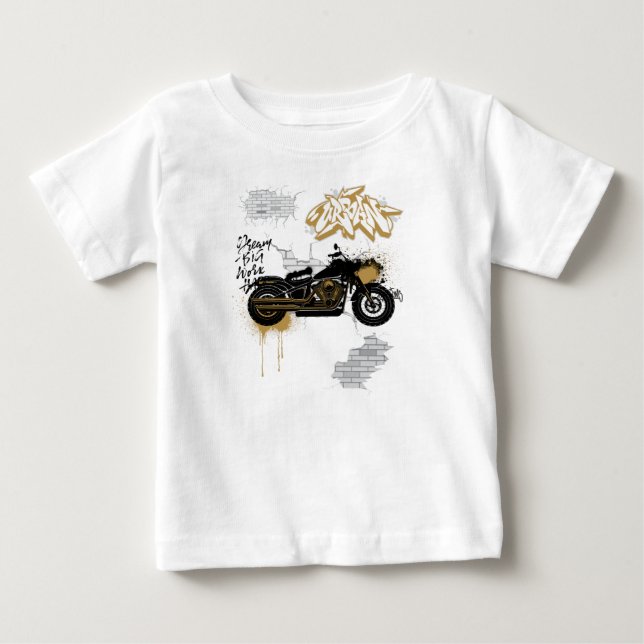 Camiseta De Bebé Oro de motocicleta (Anverso)