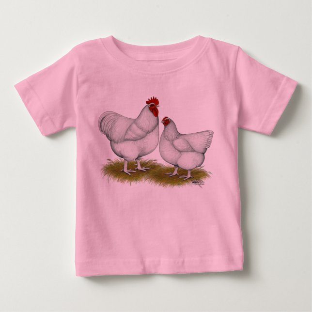 Camiseta De Bebé Orpington: Par blanco (Anverso)