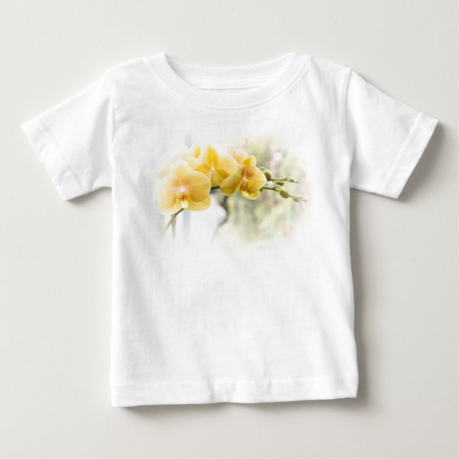 Camiseta De Bebé Orquídea amarilla en sol (Anverso)