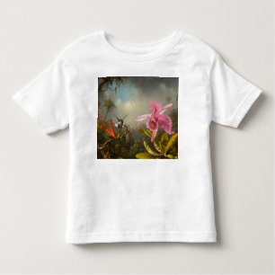 Camiseta De Bebé Orquídea con dos Hummingbirds Heade