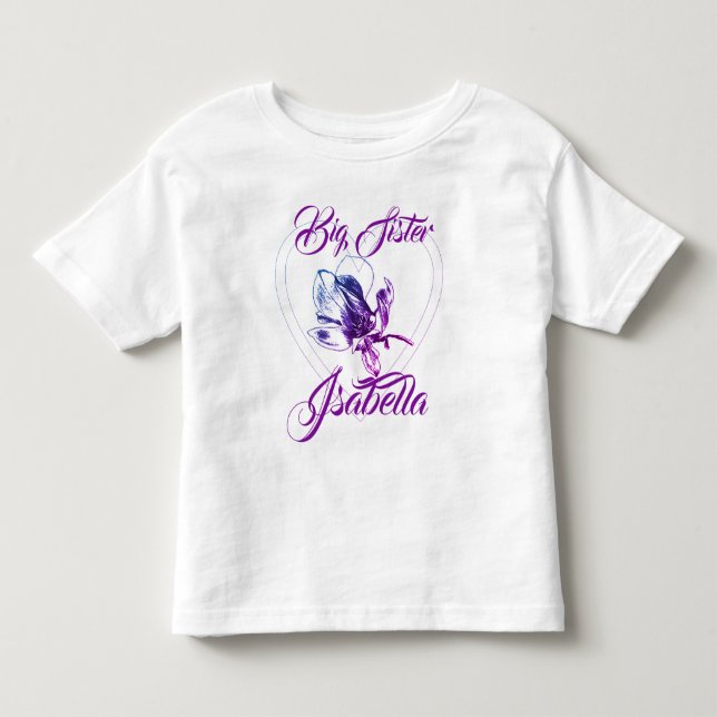 Camiseta De Bebé Orquídea Hermana Mayor Hermana Menor (Anverso)