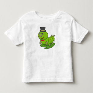 Camiseta De Bebé Oruga como caballero con cilindro