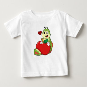 Camiseta De Bebé oruga con Apple
