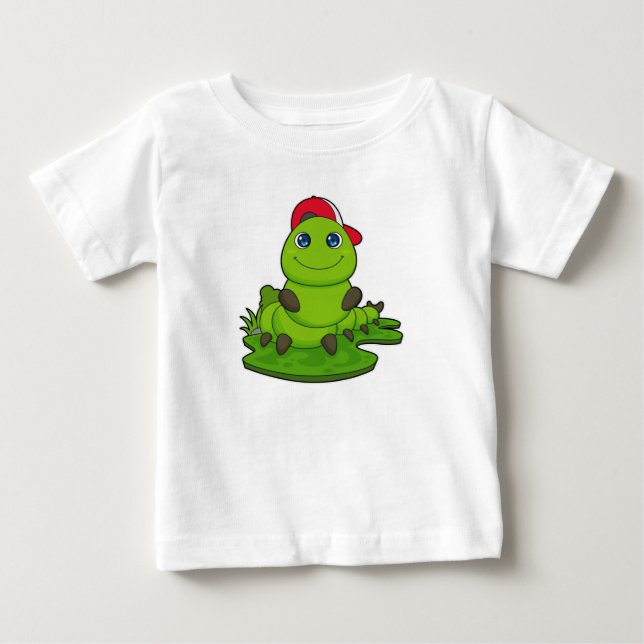 Camiseta De Bebé oruga con tapón (Anverso)