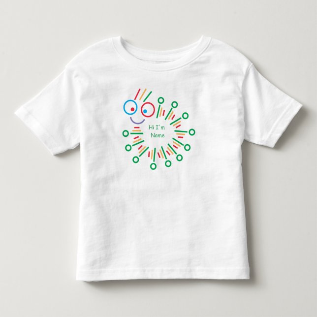 Camiseta De Bebé oruga linda (Anverso)