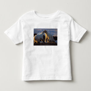 Camiseta De Bebé Osa de oso polar con cría al lado, 1002 costera