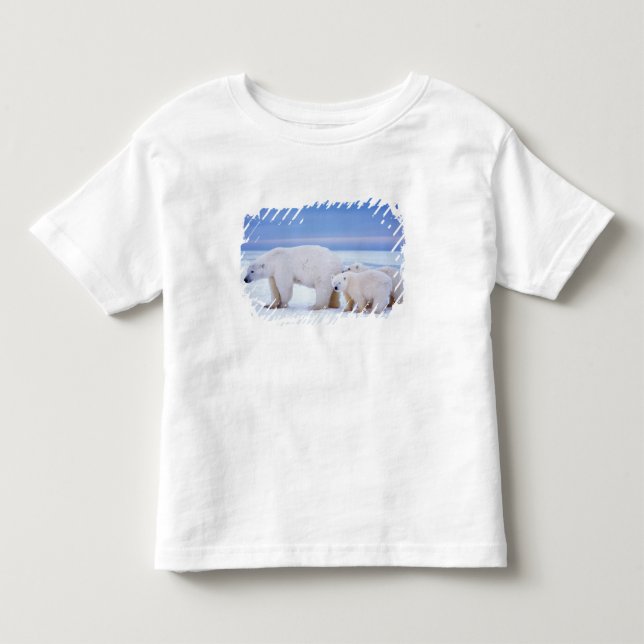Camiseta De Bebé Osa de oso polar con crías (Anverso)
