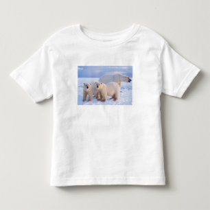 Camiseta De Bebé Osa de oso polar con crías en el hielo del paquete