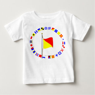 Camiseta De Bebé Oscar Man Overboard Nautical Signal Flag