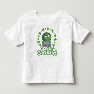 Camiseta De Bebé Oscar   ¡Verde y Grouchy!