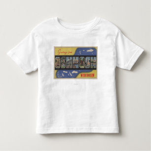 Camiseta De Bebé Oshkosh, Wisconsin - escenas grandes de la letra