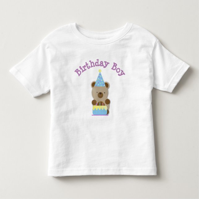 Camiseta De Bebé Osito de Cumpleaños Cumpleañero Lindo (Anverso)