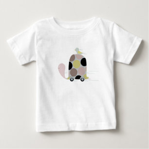 Camiseta De Bebé Osito de felpa en un posavasos de piedra de tortug