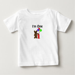 Camiseta De Bebé Osito estoy uno
