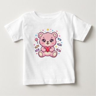 Camiseta De Bebé Osito Kawaii Cariñosito