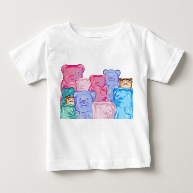 Camiseta De Bebé Ositos de goma (Anverso)