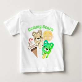 Camiseta De Bebé Ositos de Gominola Sol y Helado Feliz Verano