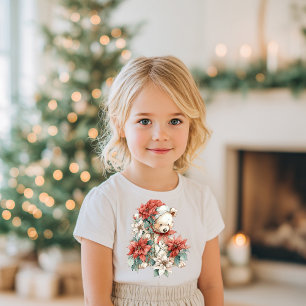 Camiseta De Bebé Ositos de peluche bajo un hermoso árbol de Año Nue