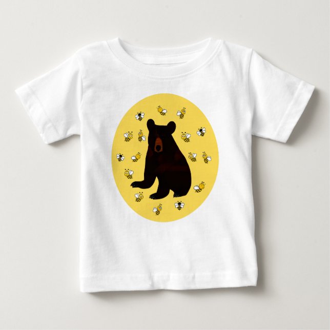 Camiseta De Bebé Oso Adorable De Abeja Pequeña (Anverso)