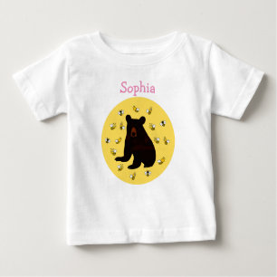 Camiseta De Bebé Oso Adorable De Abeja Pequeña